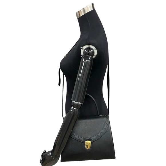 Yves Saint Laurent YSL Cutout Leather 2way Mini Bag Black - Picture 3 of 11